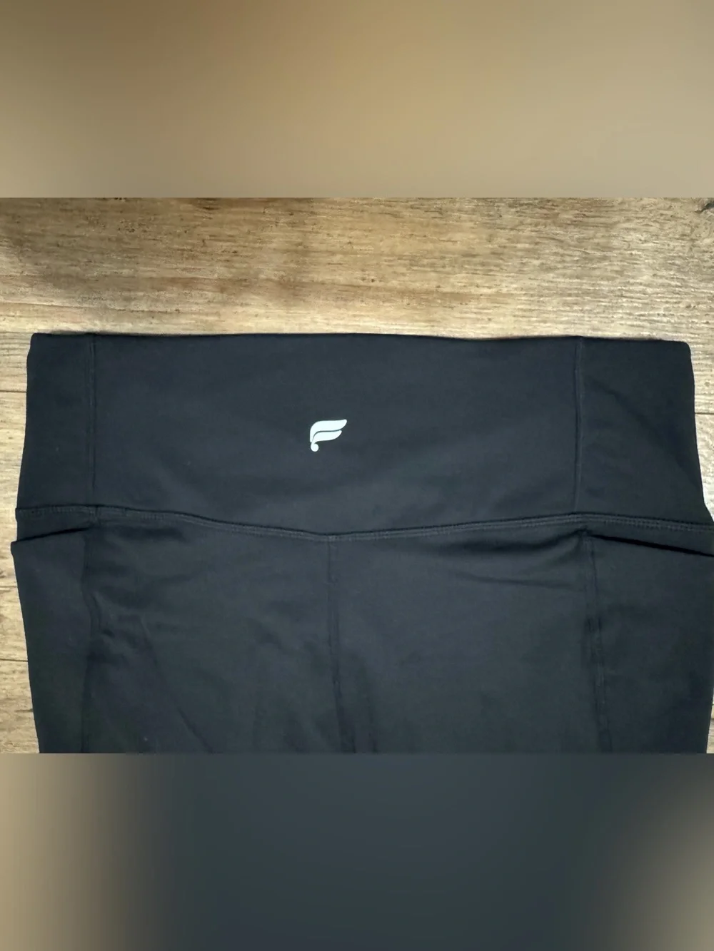 *NWT Fabletics Oasis PureLux High-Waisted Crossover Flare Black Leggings - Picture 6 of 12